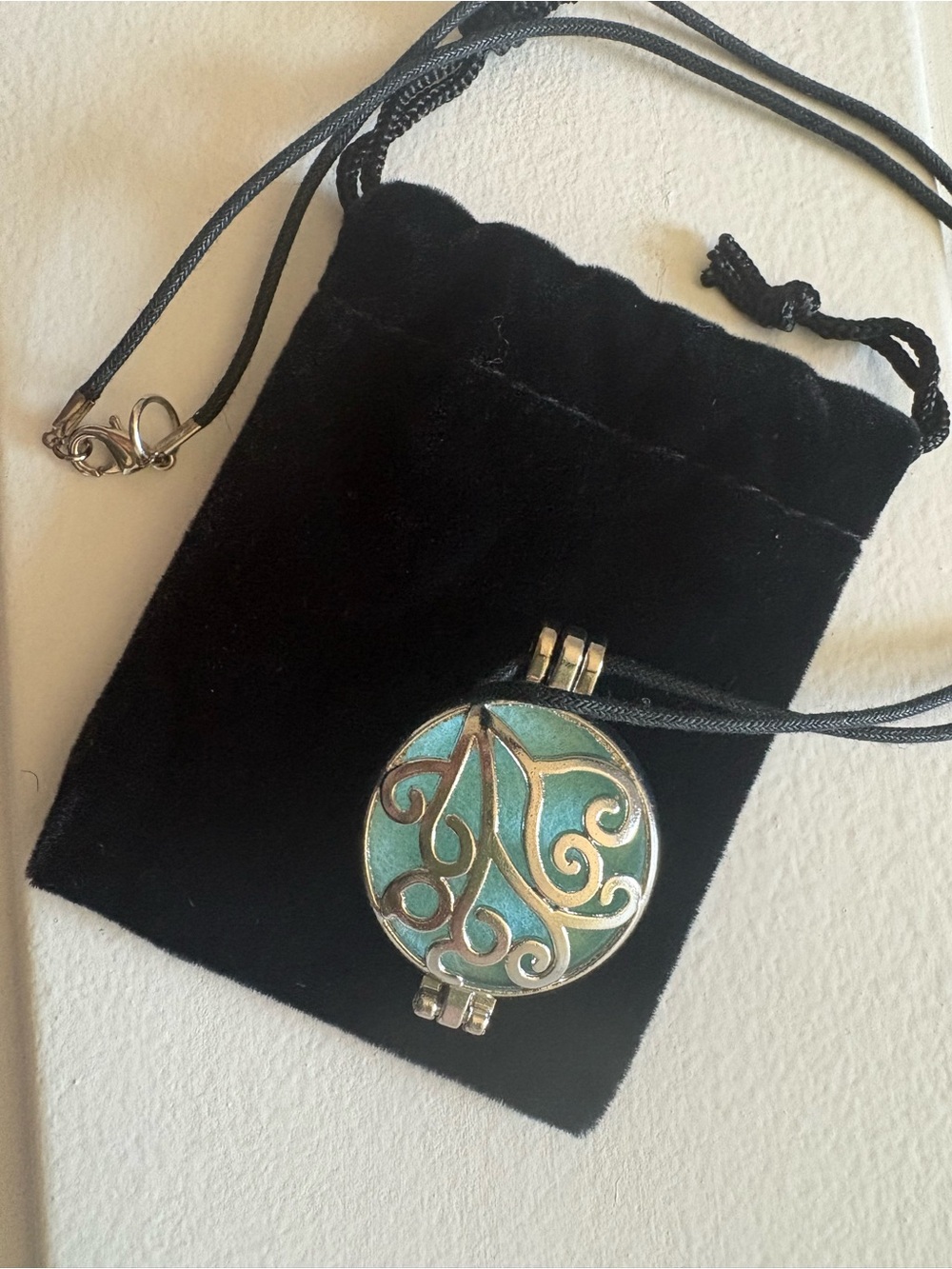 Silver Filigree Diffuser Pendant Necklace